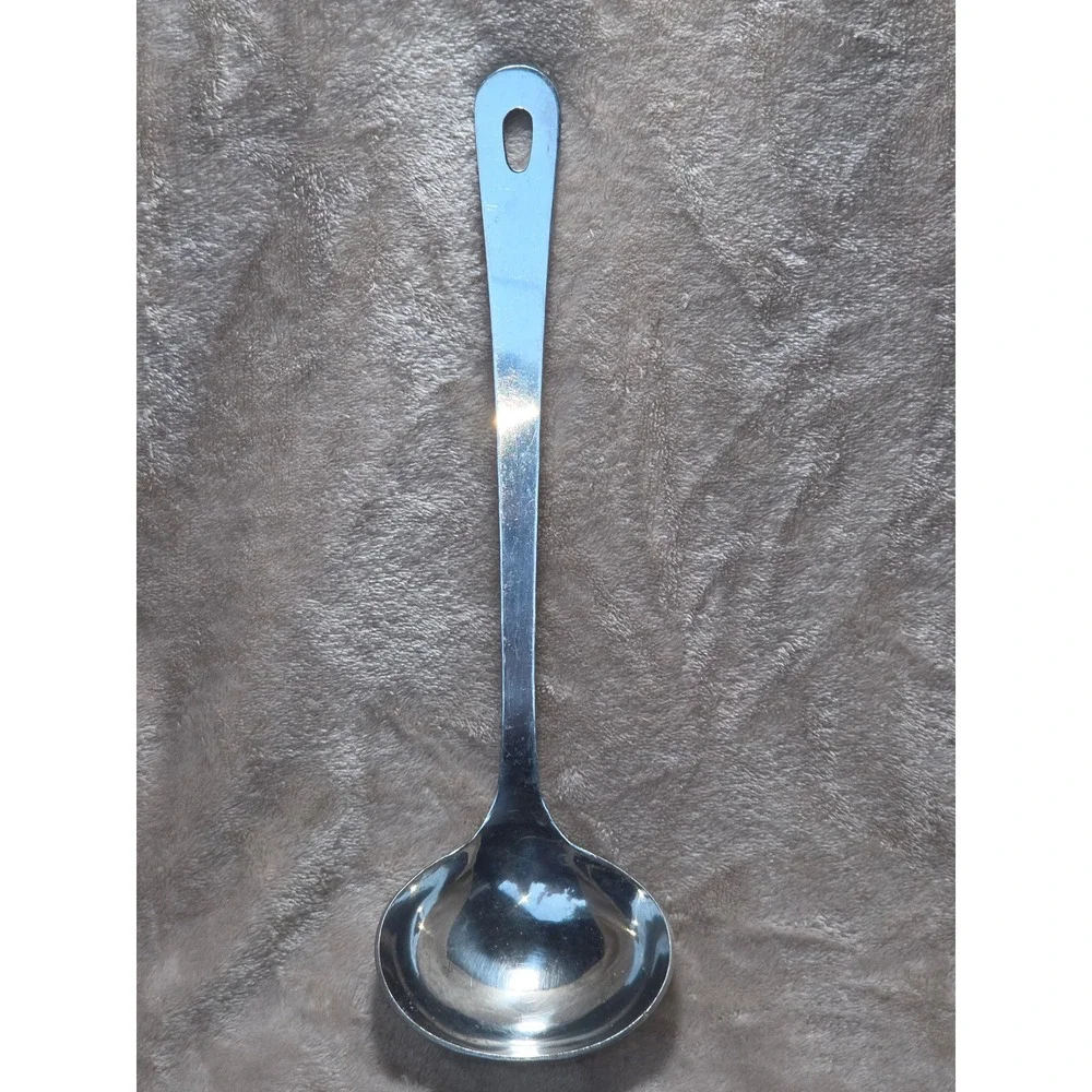 Stainless Steel Soup Ladle Silver Kitchen Serving Spoon with Hanging Hole 11